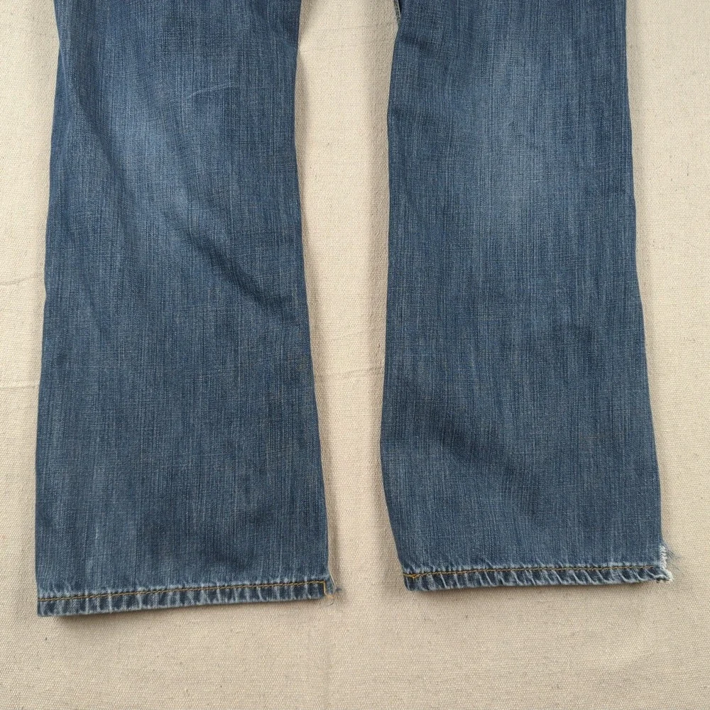 Levis Jeans Mens 32x30 Blue 527 Boot Cut Western Cowboy Faded Distressed